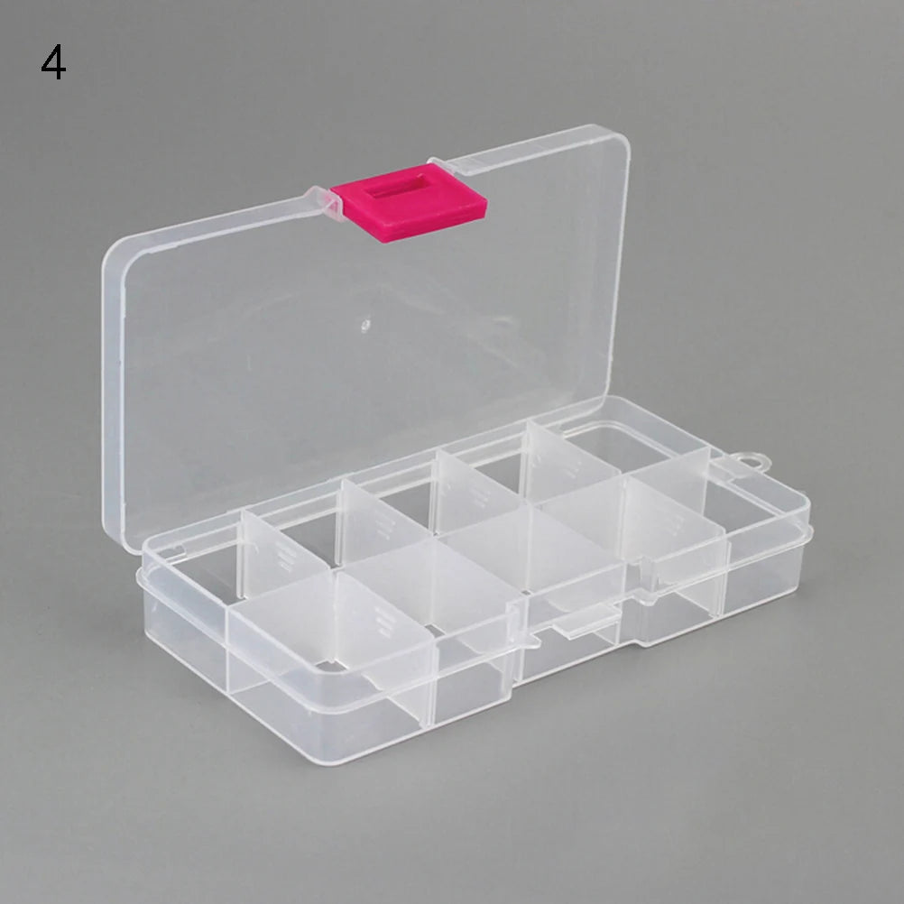 Plastic Beads Storage Multicolor 10 Slots Jewelry Packaging Boxes