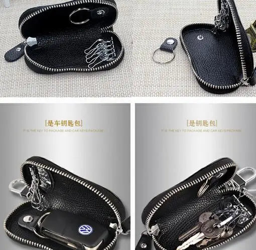 Colorful Leather Key Case Wallet