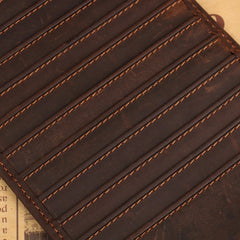 High Retro Cow Crazy Horse Leather Men Long Wallet