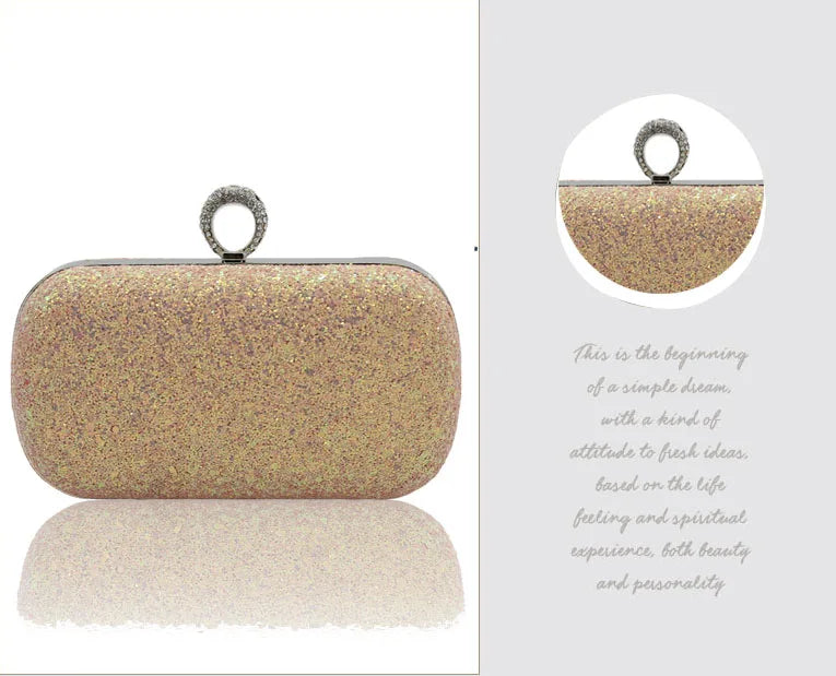 Women Evening Bags Chain Rhinestones Clutch Small Bags