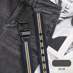Canvas Belt Men's Decorative Jeans Punching Belt for Young Students