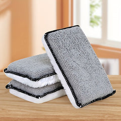 Car Interior Microfiber Sponge 6pcs Double Sided Stain Cleaning Scrub Sponge