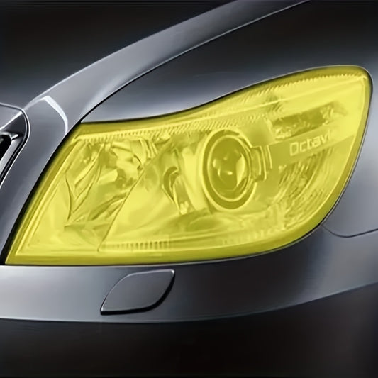 Golden Yellow Car Headlight Tail Light Changing Film