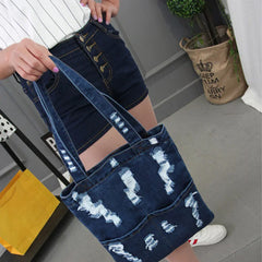 Canvas Denim Tote Shoulder Bag Large Capacity Handbag
