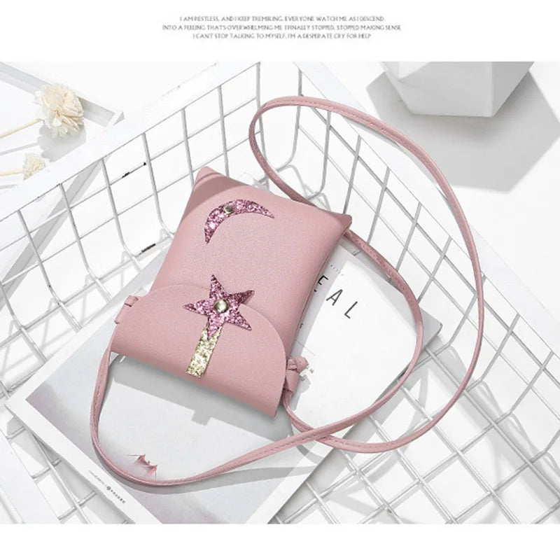 Girl's Star Moon Crossbody Bag for Women Casual Style