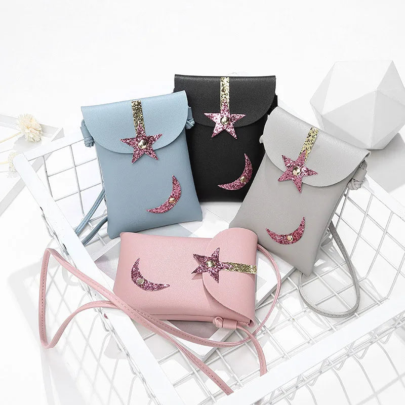 Girl's Star Moon Crossbody Bag for Women Casual Style