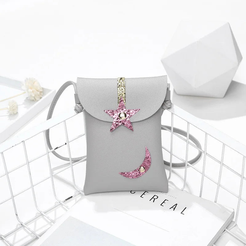 Girl's Star Moon Crossbody Bag for Women Casual Style