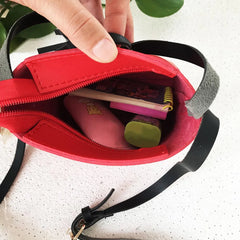 Women's Candy Shoulder Bag PU Leather Handbag Tassel Bucket Tote