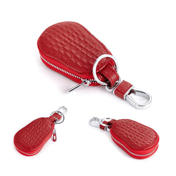 Arrival Car Key Cover PU Leather Zipper Keychain Holder Travel Wallet