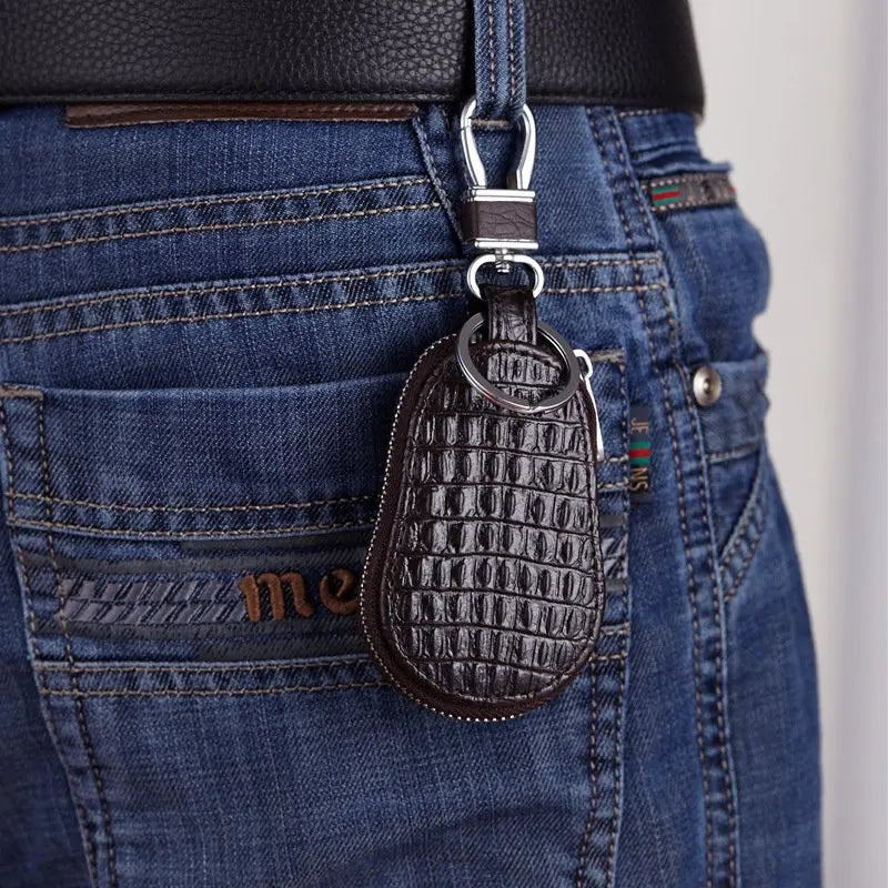 Arrival Car Key Cover PU Leather Zipper Keychain Holder Travel Wallet