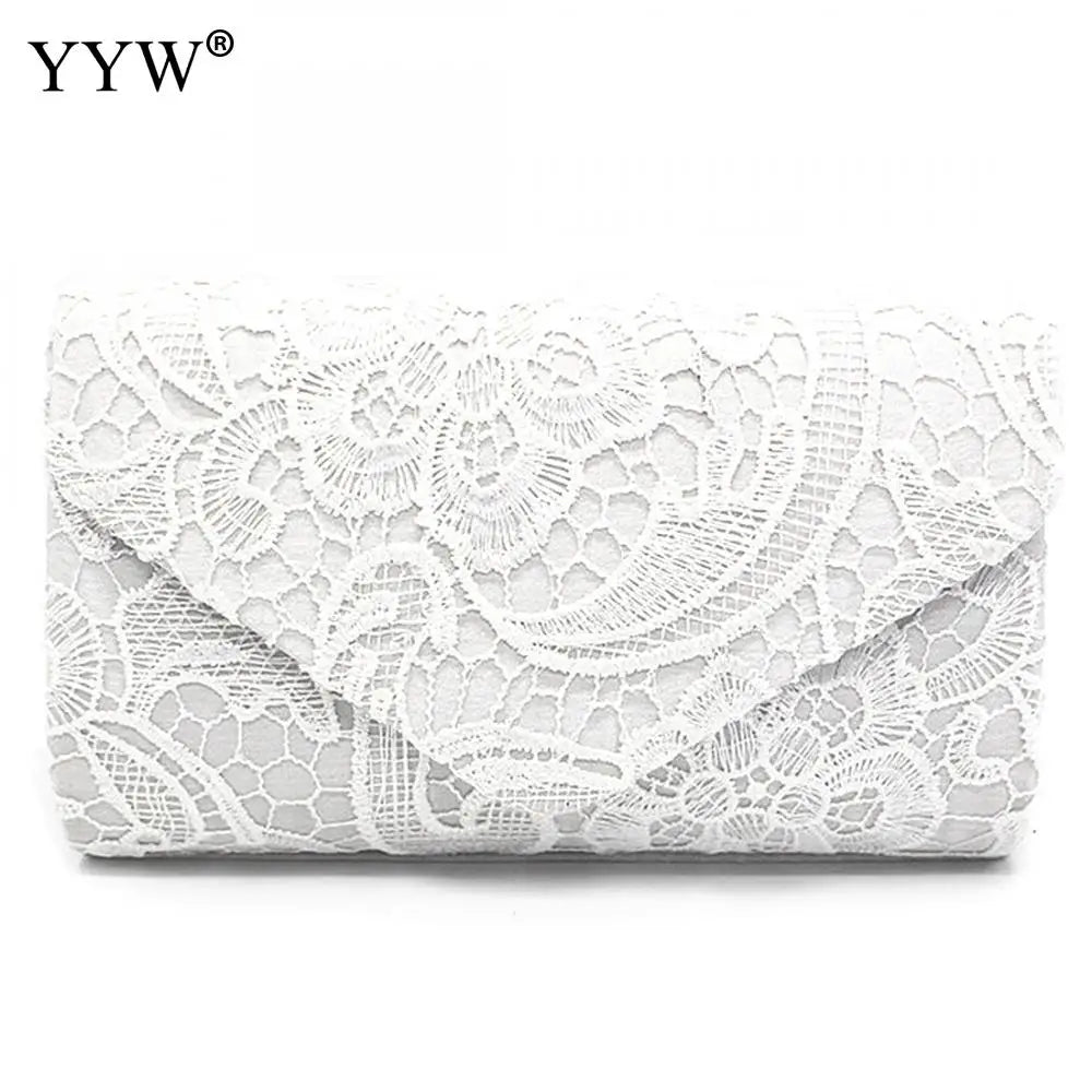 Europe Burst Lace Floral Embroidery Envelope Bag Evening Party Clutch Bag