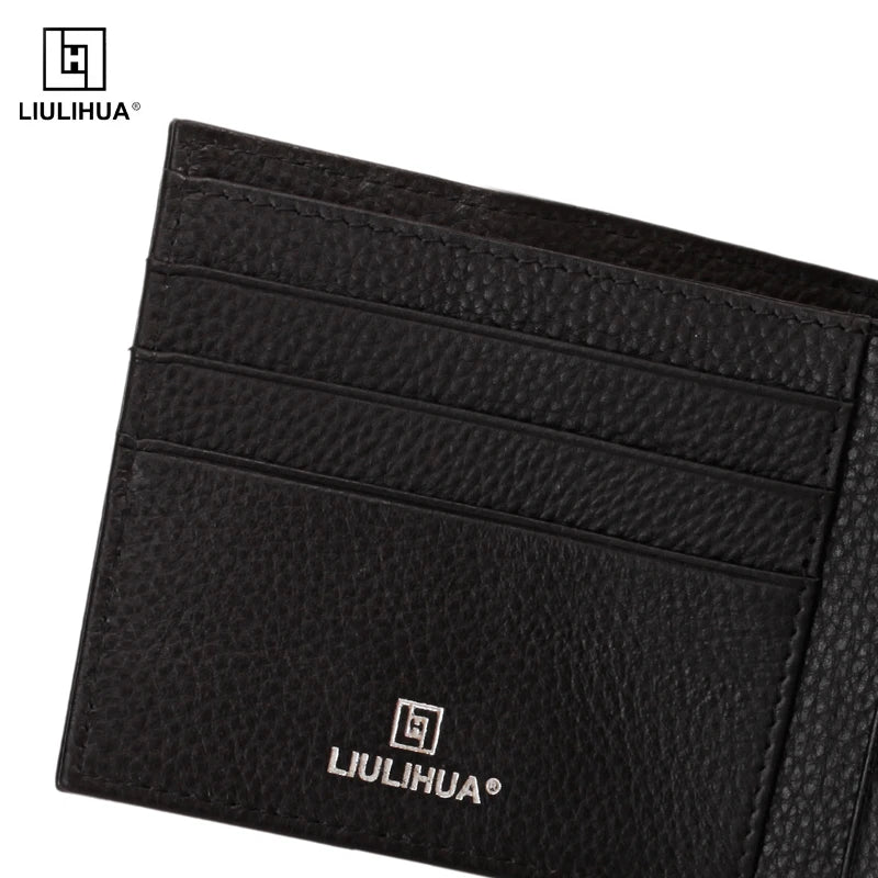Men's Thin Leather Wallet Small Money Purse