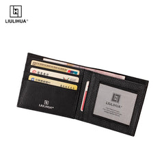Men's Thin Leather Wallet Small Money Purse