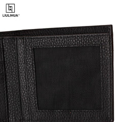 Men's Thin Leather Wallet Small Money Purse