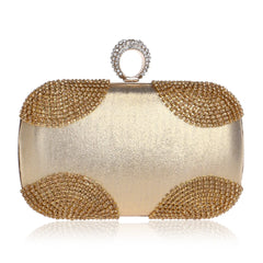 Bridal Small Cluth With Chain Shoulder Handbag Diamonds Evening Bag
