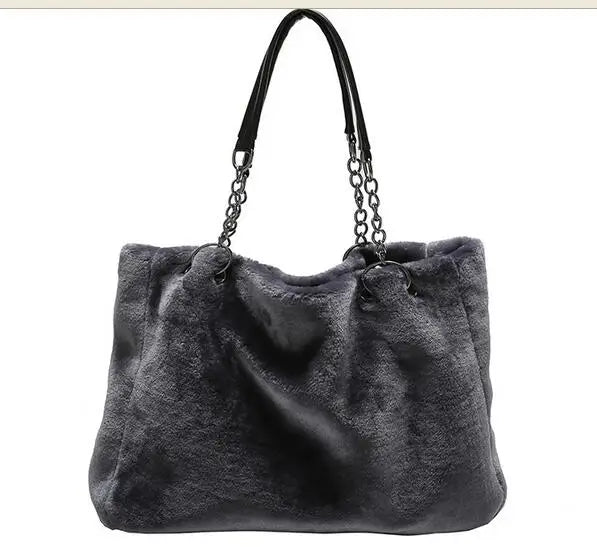 Winter Women's Rabbit Fur Shoulder Bag