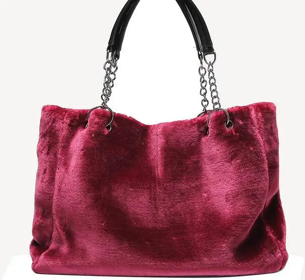 Winter Women's Rabbit Fur Shoulder Bag