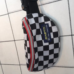 Checkerboard Lattice Street Style Pocket Pouch