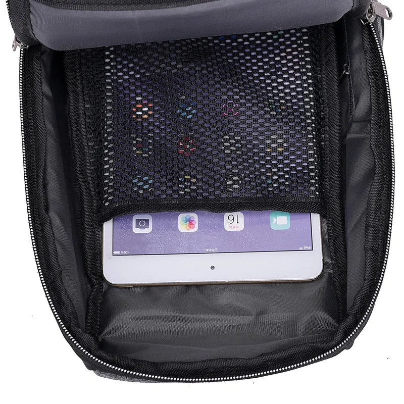 Men's Oxford Shoulder Bag USB Chest Bag