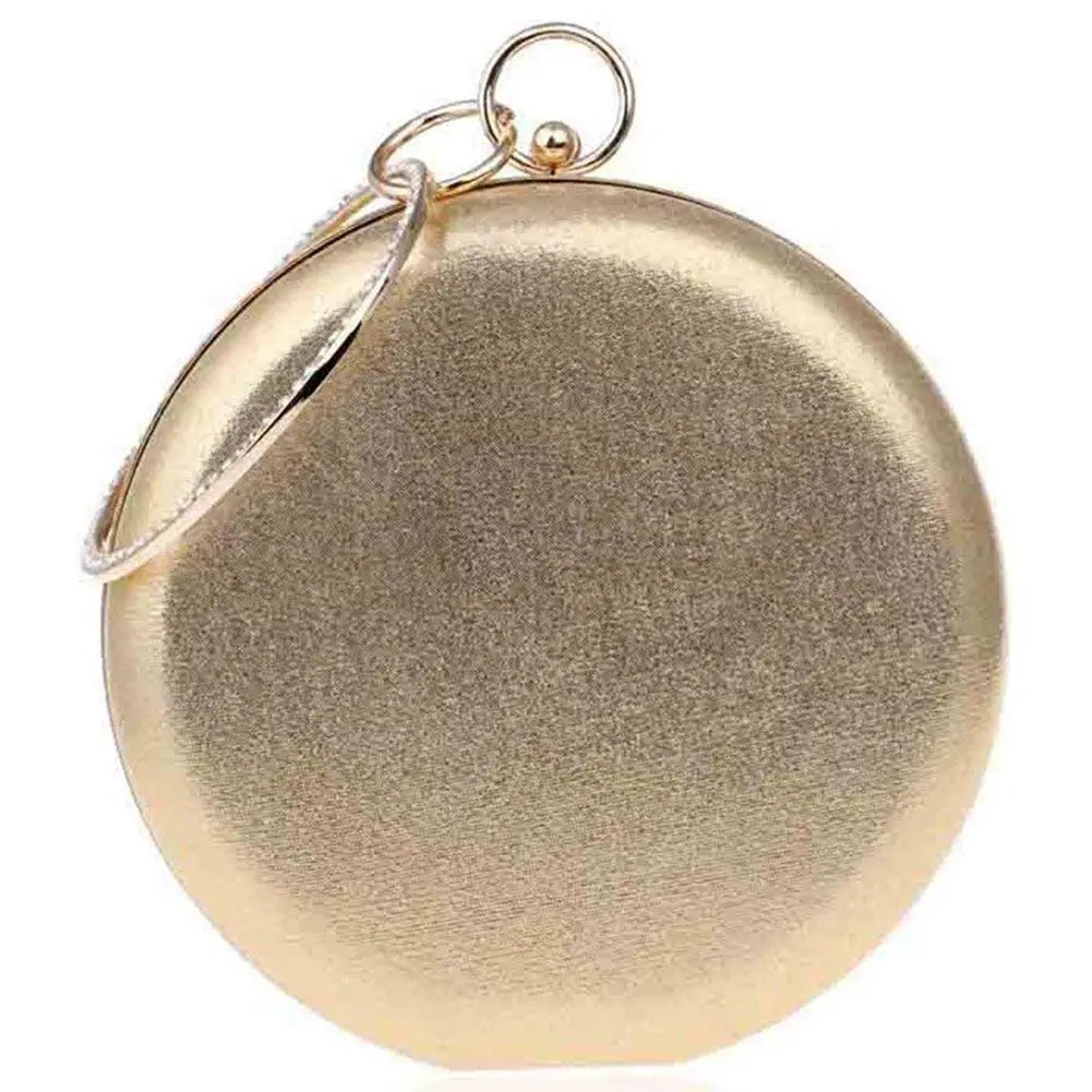 Round Shaped Evening Bags Diamonds Clutches Chain Shoulder Bags