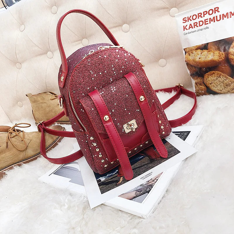 Sequins Student Bag Large-Capacity Travel Backpack
