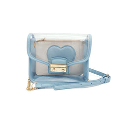 Transparent PVC Jelly Clutch Bag Small Tote Messenger Crossbody Shoulder Bag