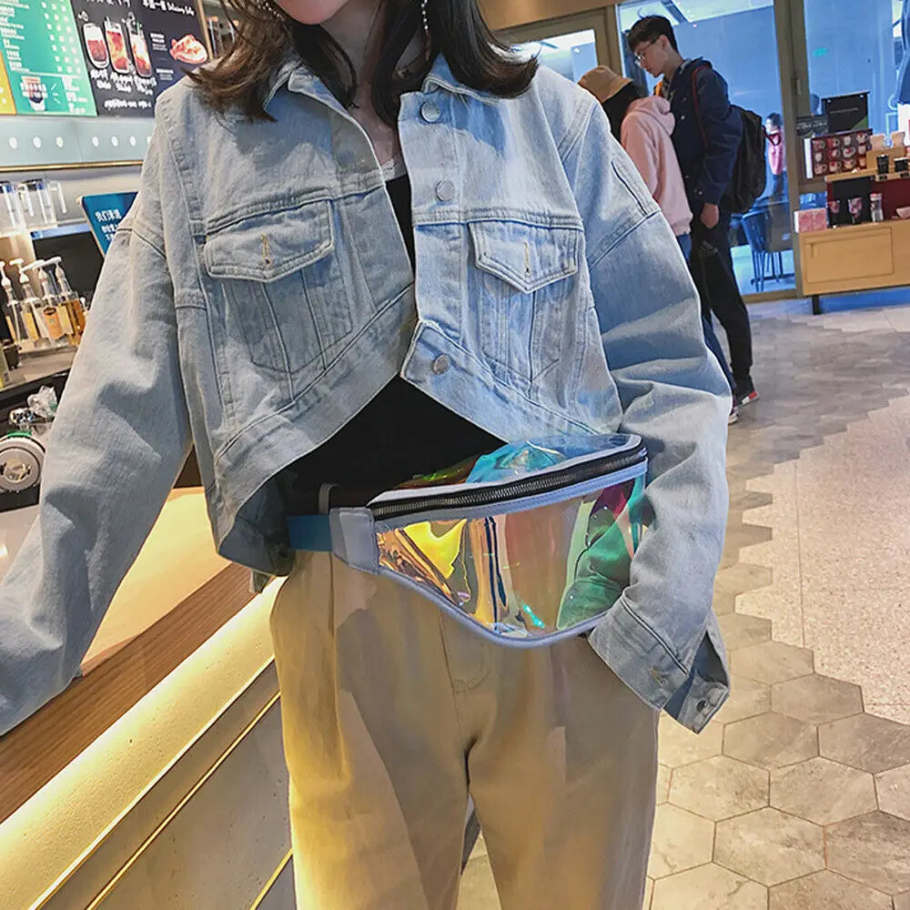 Punk Holographic Fanny Pack Waterproof Bum Bag
