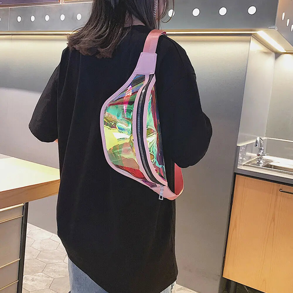 Punk Holographic Fanny Pack Waterproof Bum Bag