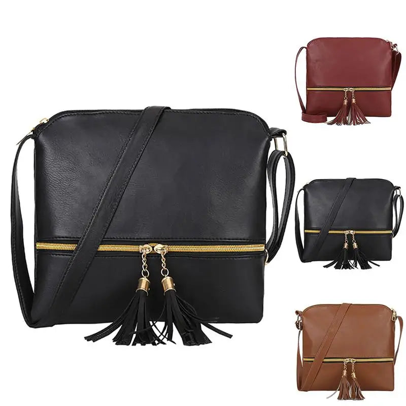 Women Tassel Bag Crossbody Shoulder Handbag Purse