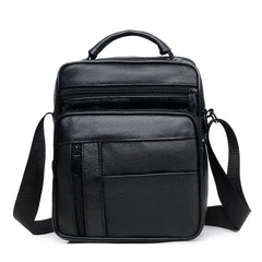 Cowhide Leather Shoulder Bag Crossbody Men Business Briefcase