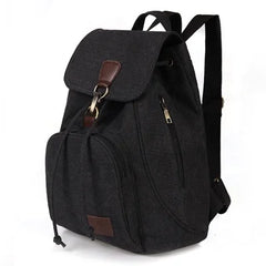 Retro Lady Travel Canvas Backpack College Bag