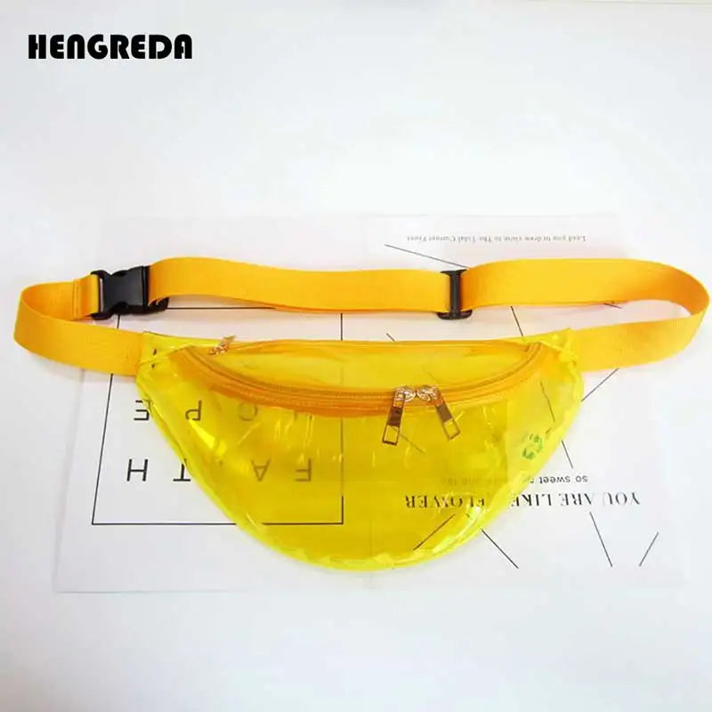 Holo Fanny Pack Clear Bum Bag for Travel Beach Party