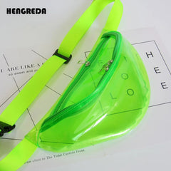 Holo Fanny Pack Clear Bum Bag for Travel Beach Party