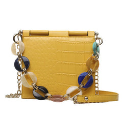 Ladies Jelly Hand Bag Shoulder Bags Chain Shoulder Bags