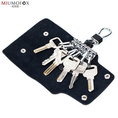 Travel Leather Key Holder Organizer Wallet Ring Keychain