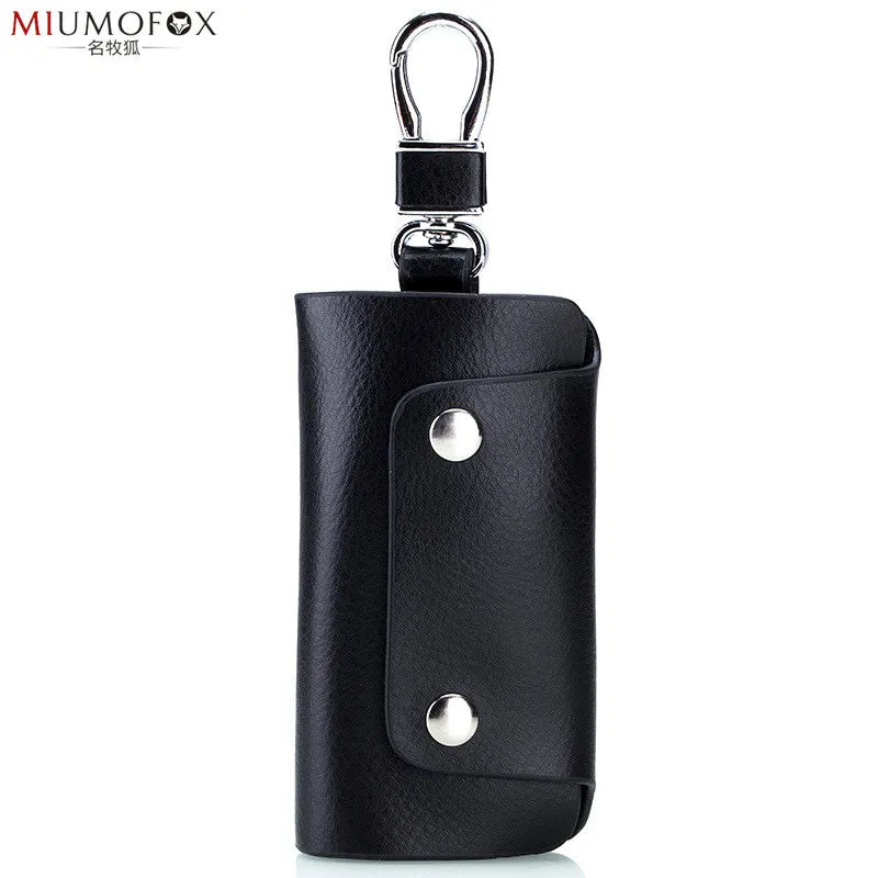 Travel Leather Key Holder Organizer Wallet Ring Keychain