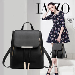 Girls School Backpack Top-handle PU Leather Mochila Escolar Travel Bag
