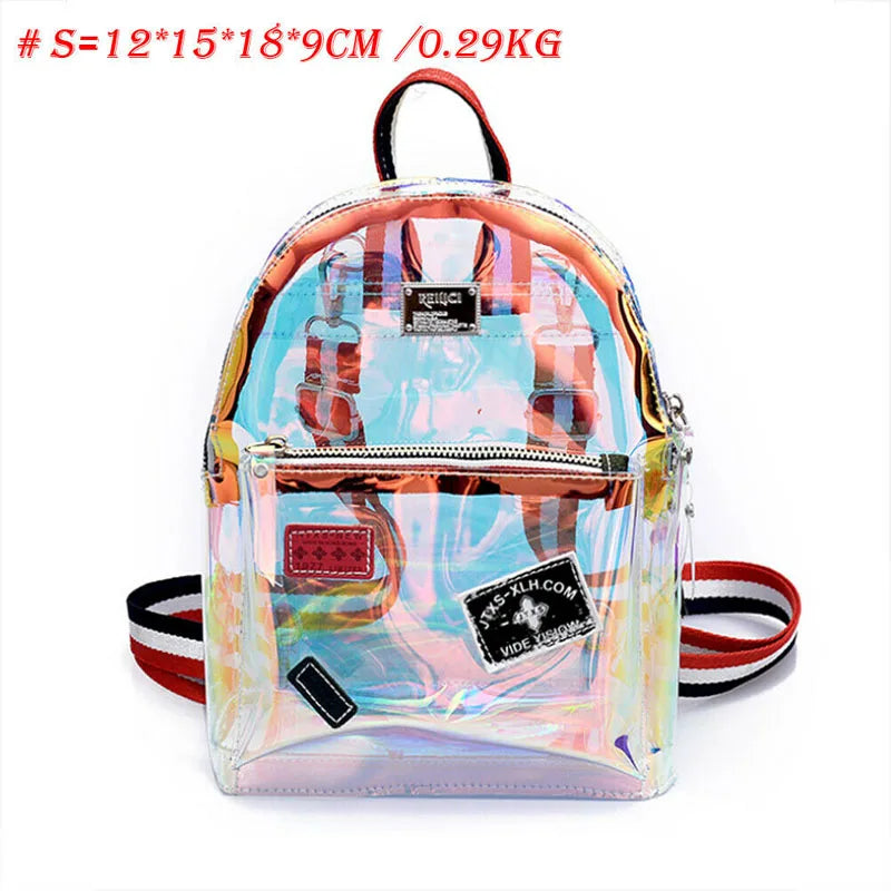 Clear Jelly Shoulder Beach Bag Transparent Handbag Tote