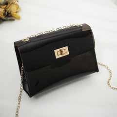 Clear PVC Shoulder Bag Women Solid Satchel Clutch