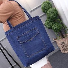 Large Denim Handbag Women Bag Tote Shoulder Crossbody Sac