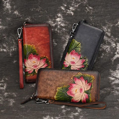Vintage Embossed Long Wallet Multi-card Wallet Purse Clutch Bag