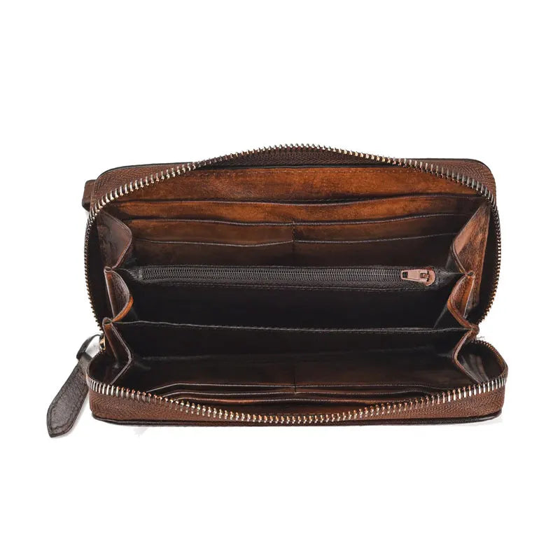 Vintage Embossed Long Wallet Multi-card Wallet Purse Clutch Bag
