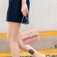 Heart-shape Buckle Messenger Bag Patchwork Small Flap Bag