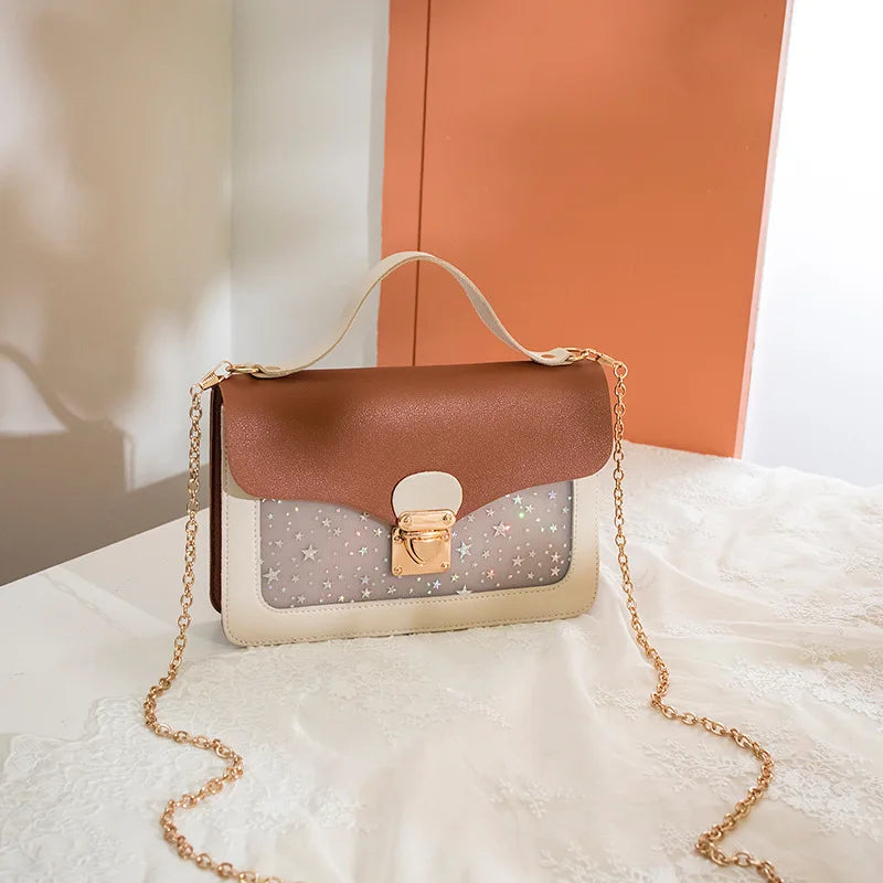 Modern Star Women Bling Shoulder Bag Ladies Crossbody Messenger Handbag