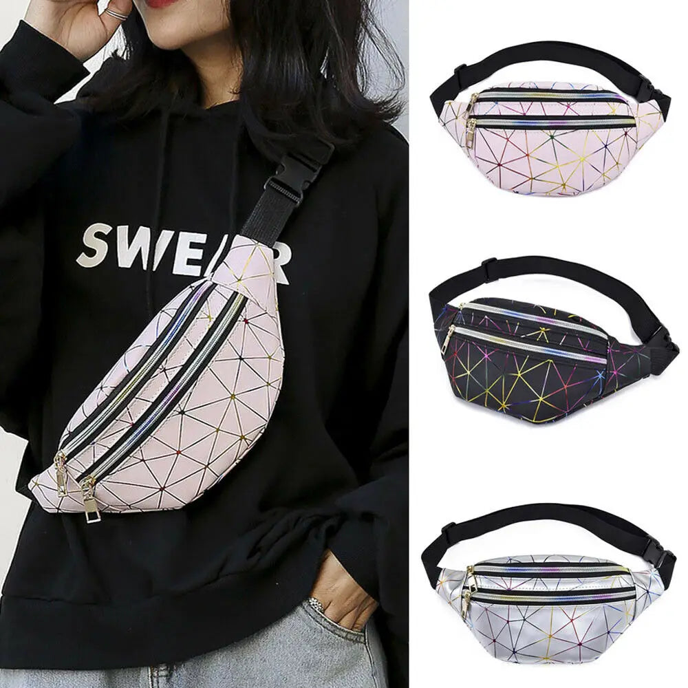 Women PU Leather Fanny Pack Pouch Lady Waterproof Travel Waist Wallet