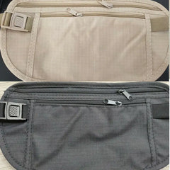 Unisex Travel Pouch Hidden Wallet Passport Waist Belt Bag