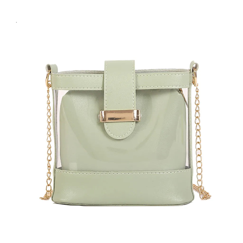 Transparent Women's Shoulder Beach Bag Waterproof Wave Point Master Bag