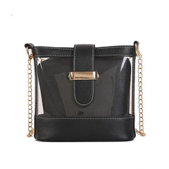 Transparent Women's Shoulder Beach Bag Waterproof Wave Point Master Bag