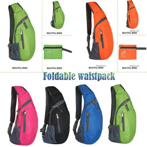 Solid Cross Body Sling Bag Outdoor Sport Chest Waist Pack
