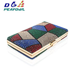 Metal Patchwork Evening Bag Wedding Party Clutch Purse